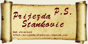 Prijezda Stanković vizit kartica